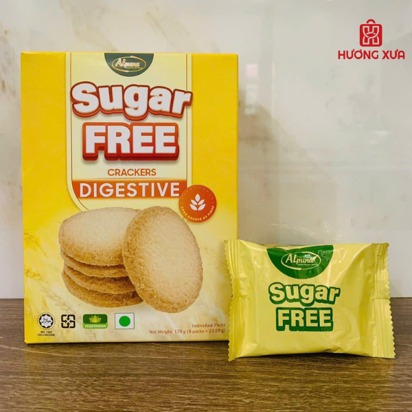 Bánh Quy giòn không đường DIGESTIVE- hiệu Alpuna 178g