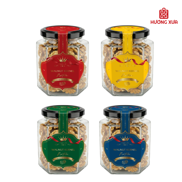 Nhân hạt óc chó vị tự nhiên PH hũ thủy tinh 140g