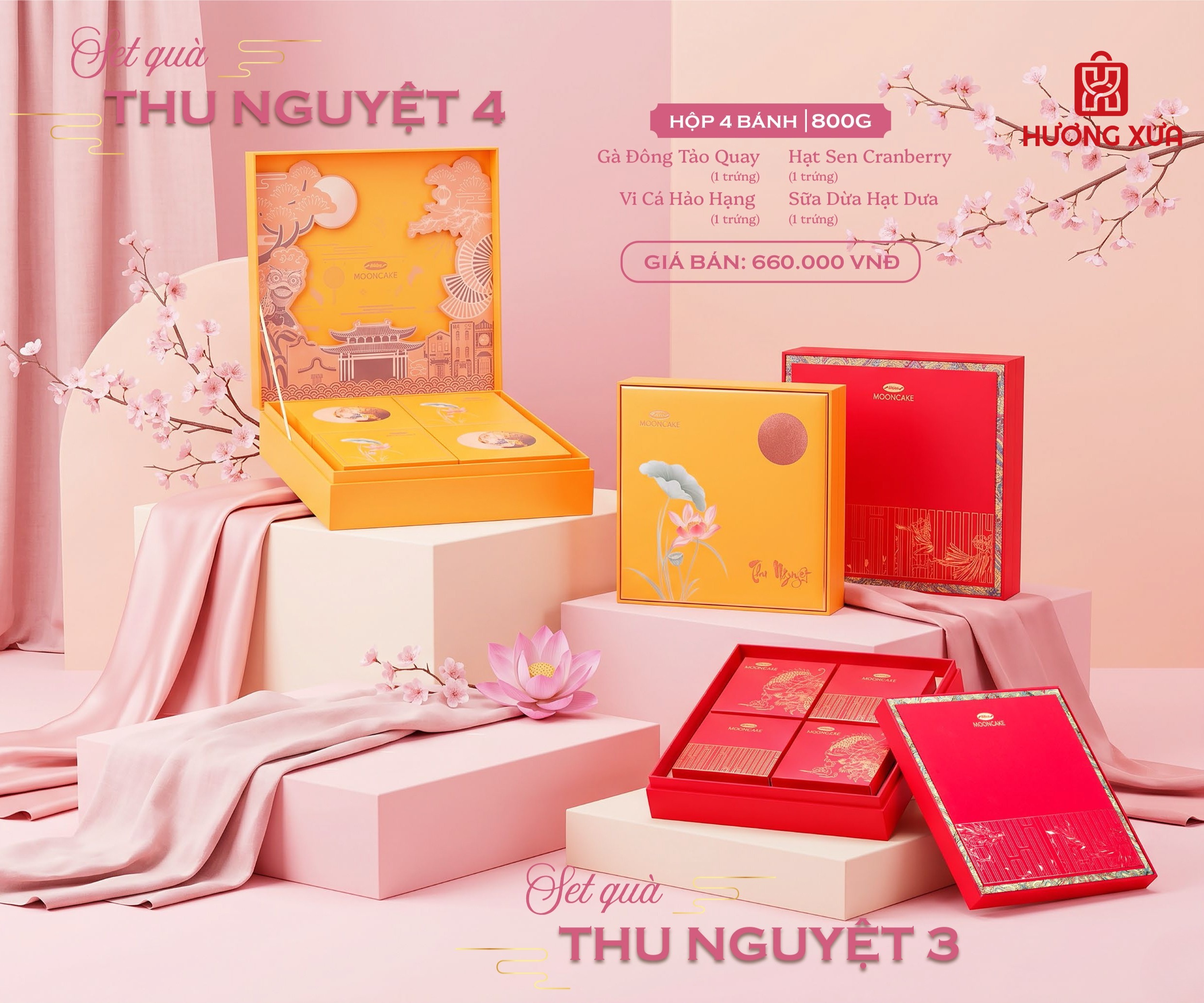 Bánh Trung Thu Bibica 2026 Hộp Thu Nguyệt 4