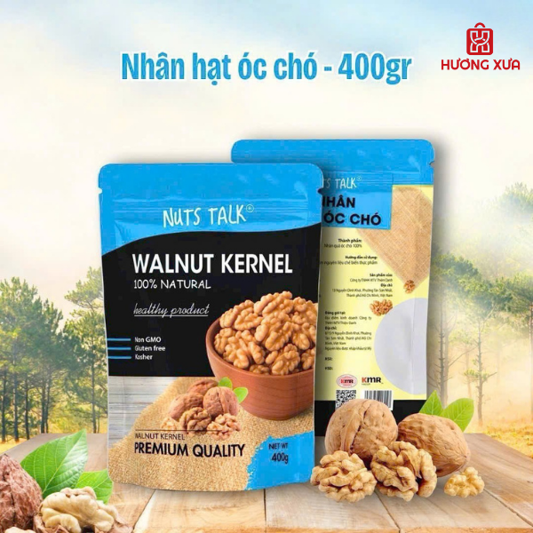Nhân Óc Chó Premium Walnut Kernel Nuts Talk Túi 400g