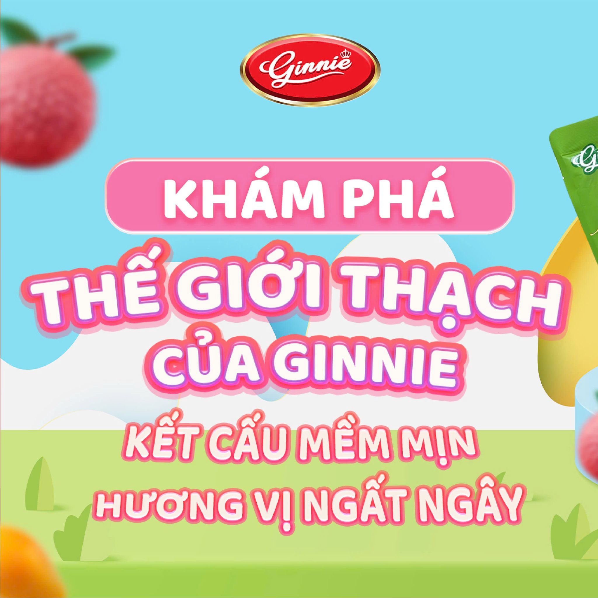 Kẹo Thạch Ginnie Vị Trái Cây gói 160g