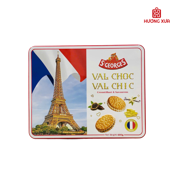Bánh quy kẹp St George Val Chic và Val Choc HS 600g