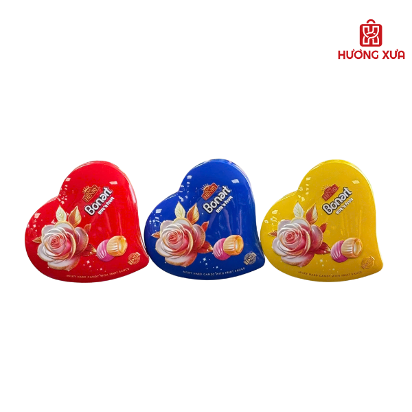 Kẹo cứng sữa trái cây Bonart Nhân Sốt Trái Cây (HT trái tim nhỏ) 70g