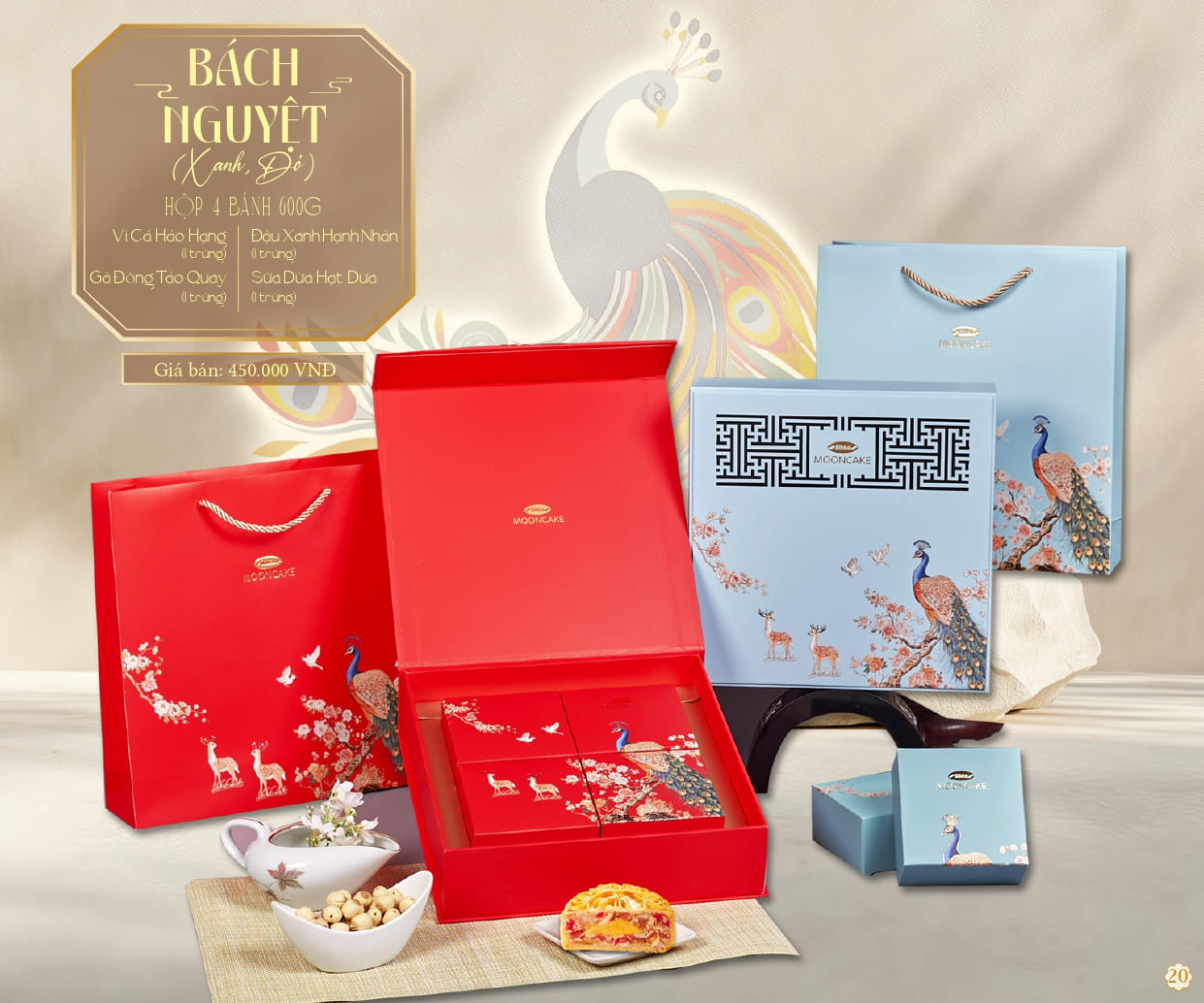 Bánh Trung Thu Bibica 2025 Hộp Bách Nguyệt 