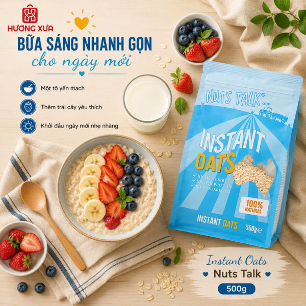 Yến Mạch Cán Dày Nuts Talk 500g 