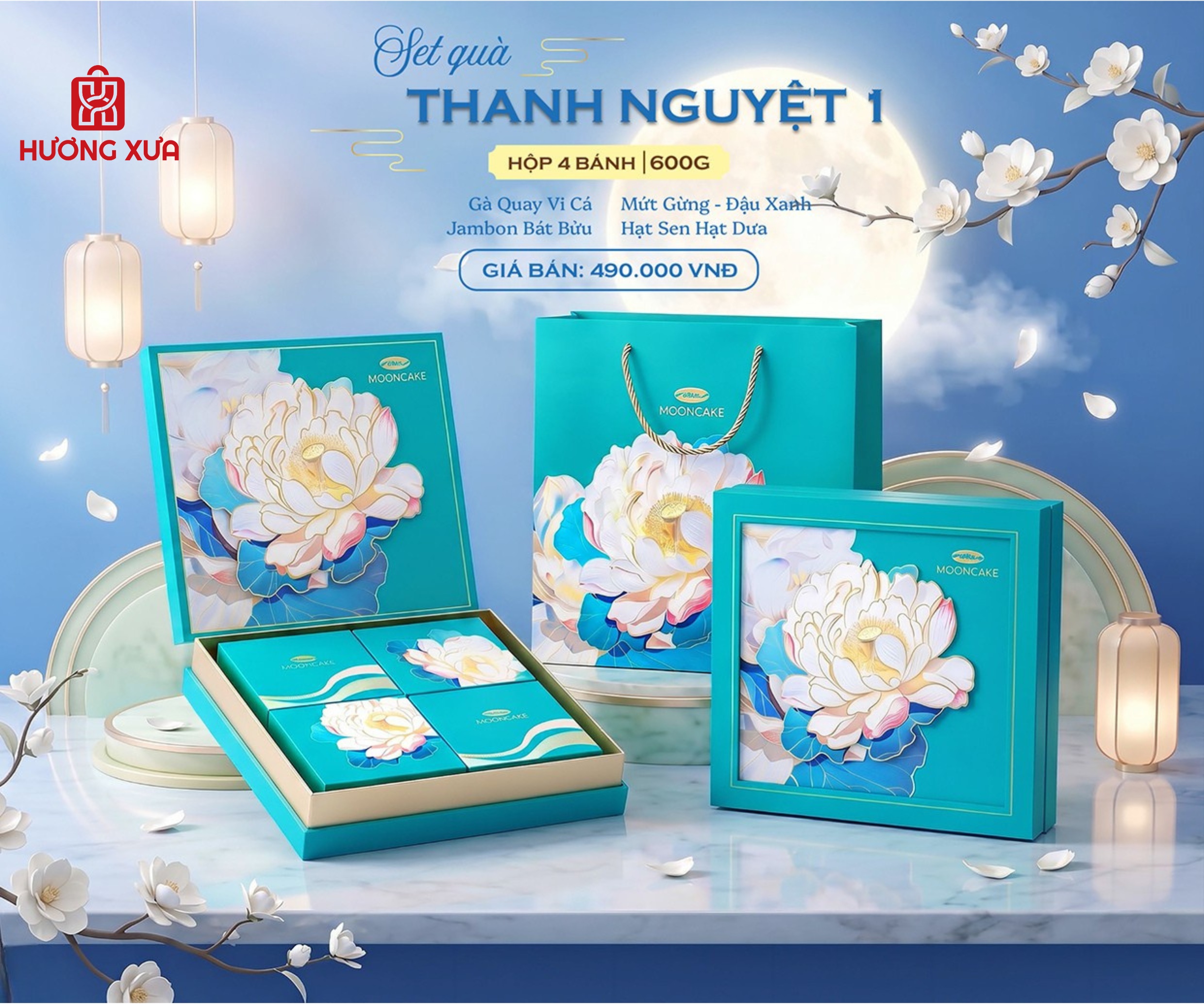Bánh Trung Thu Bibica 2026 Hộp Thanh Nguyệt 1 