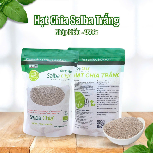  Hạt Chia Trắng Salba Túi 450g