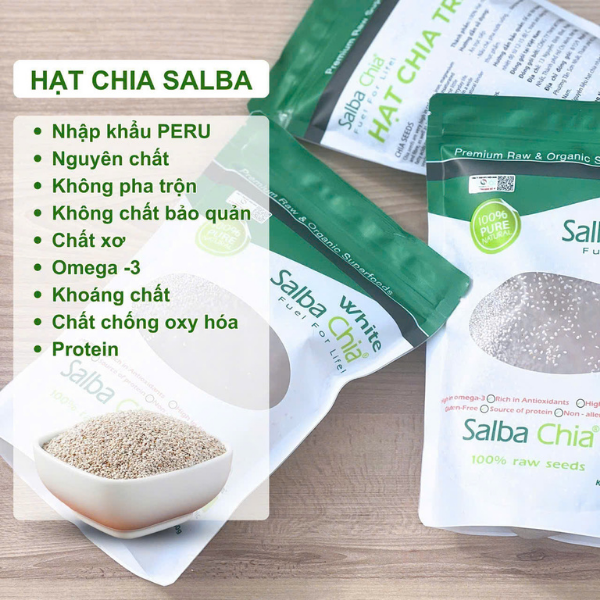 Hạt Chia Trắng Salba Túi 450g