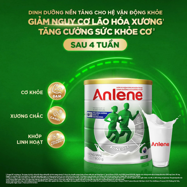 Sữa Bột Anlene Hương Vani 800g 