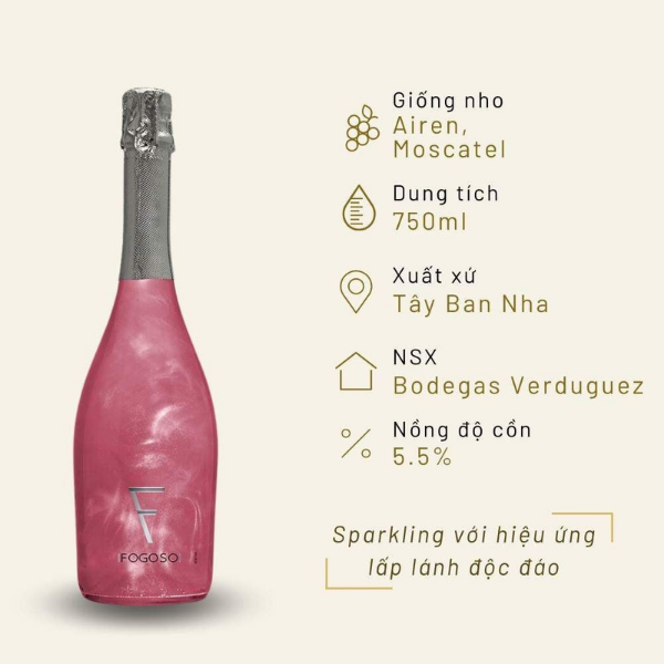 Sparkling Fogoso Rosa 750ml 5.5%