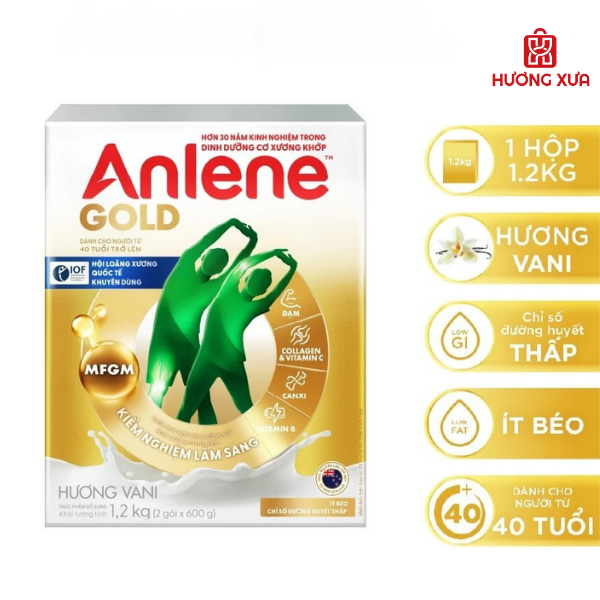 Sữa bột Anlene Gold hương vani hộp 1.2kg 
