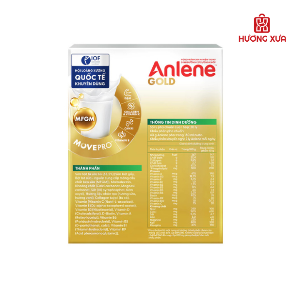 Sữa bột Anlene Gold hương vani hộp 1.2kg 
