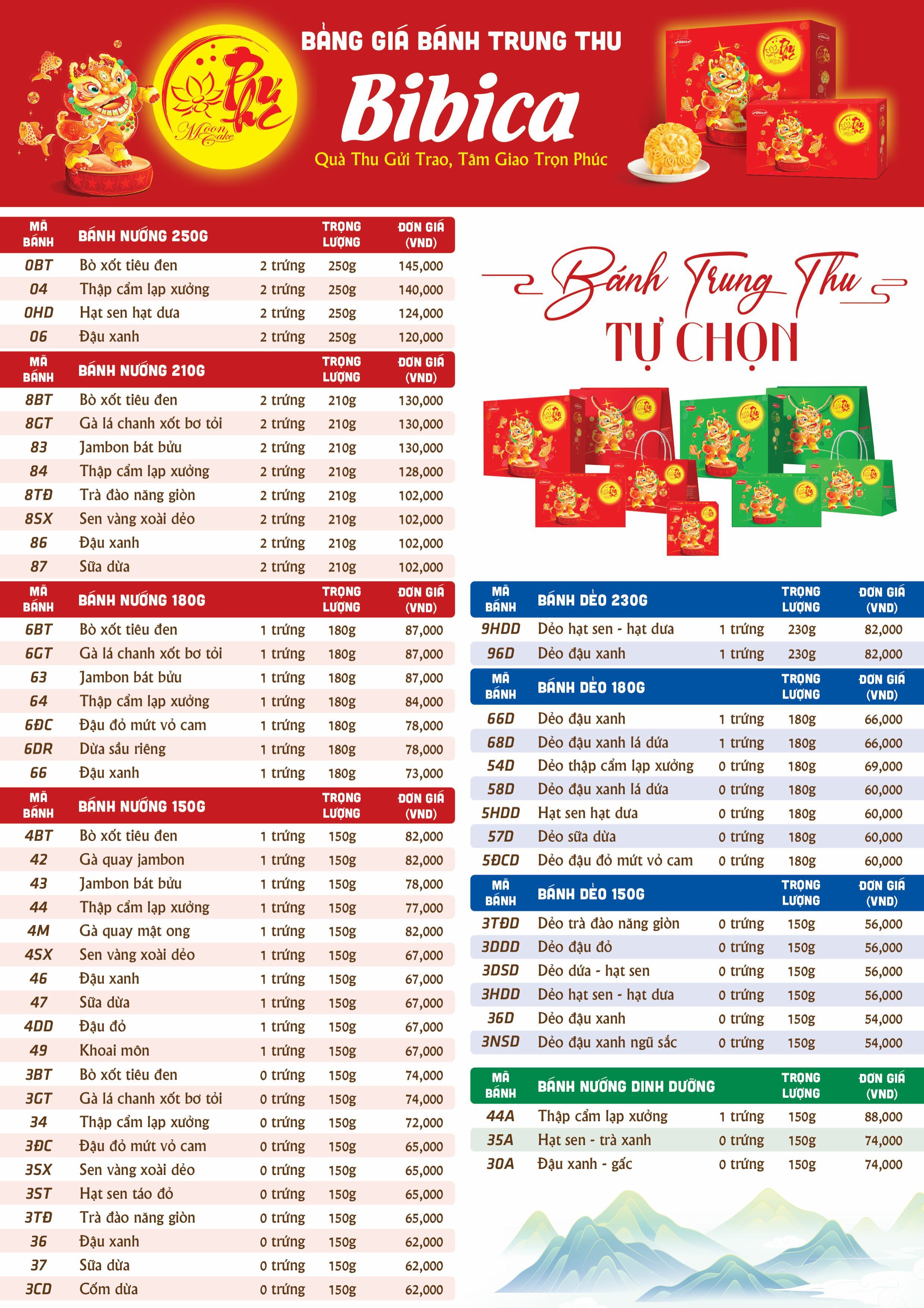 Bảng Giá Bánh Trung Thu Bibica 2026 Hương Xưa Mart (2)