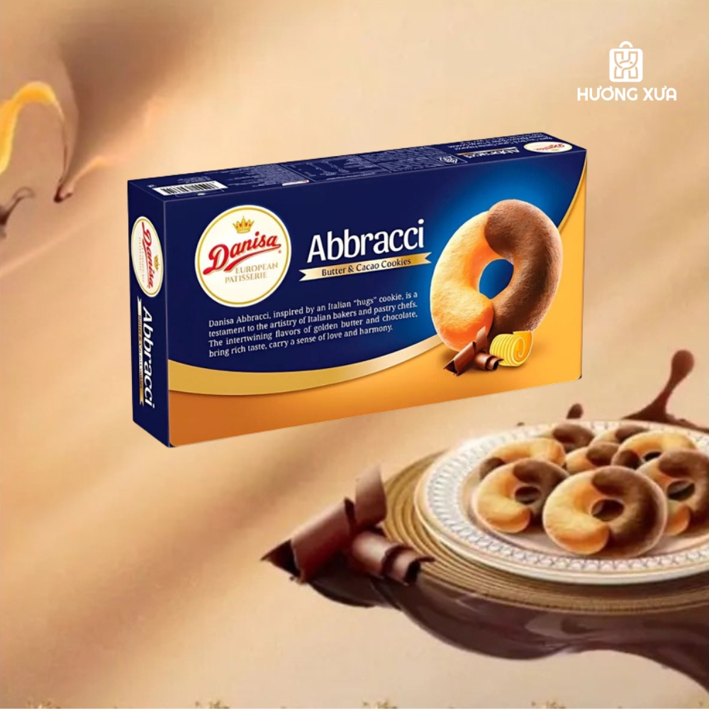 Danisa Abbracci 168g – Bánh quy bơ cacao tinh tế, dành cho cả gia đình