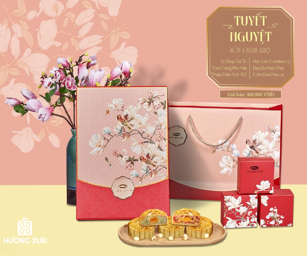 Bánh Trung Thu Bibica 2025 Hộp Tuyết Nguyệt