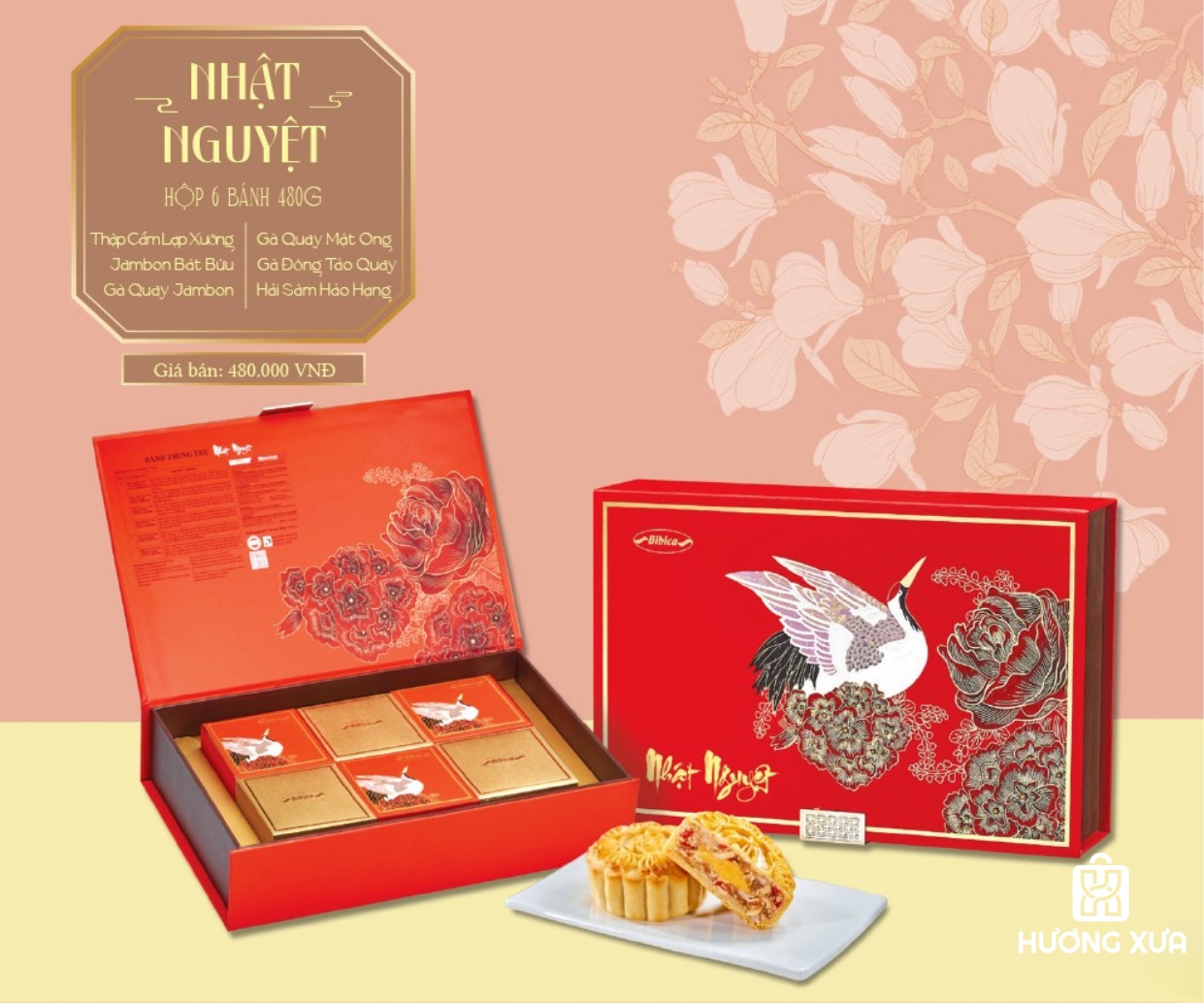 Bánh Trung Thu Bibica 2025 Hộp Nhật Nguyệt