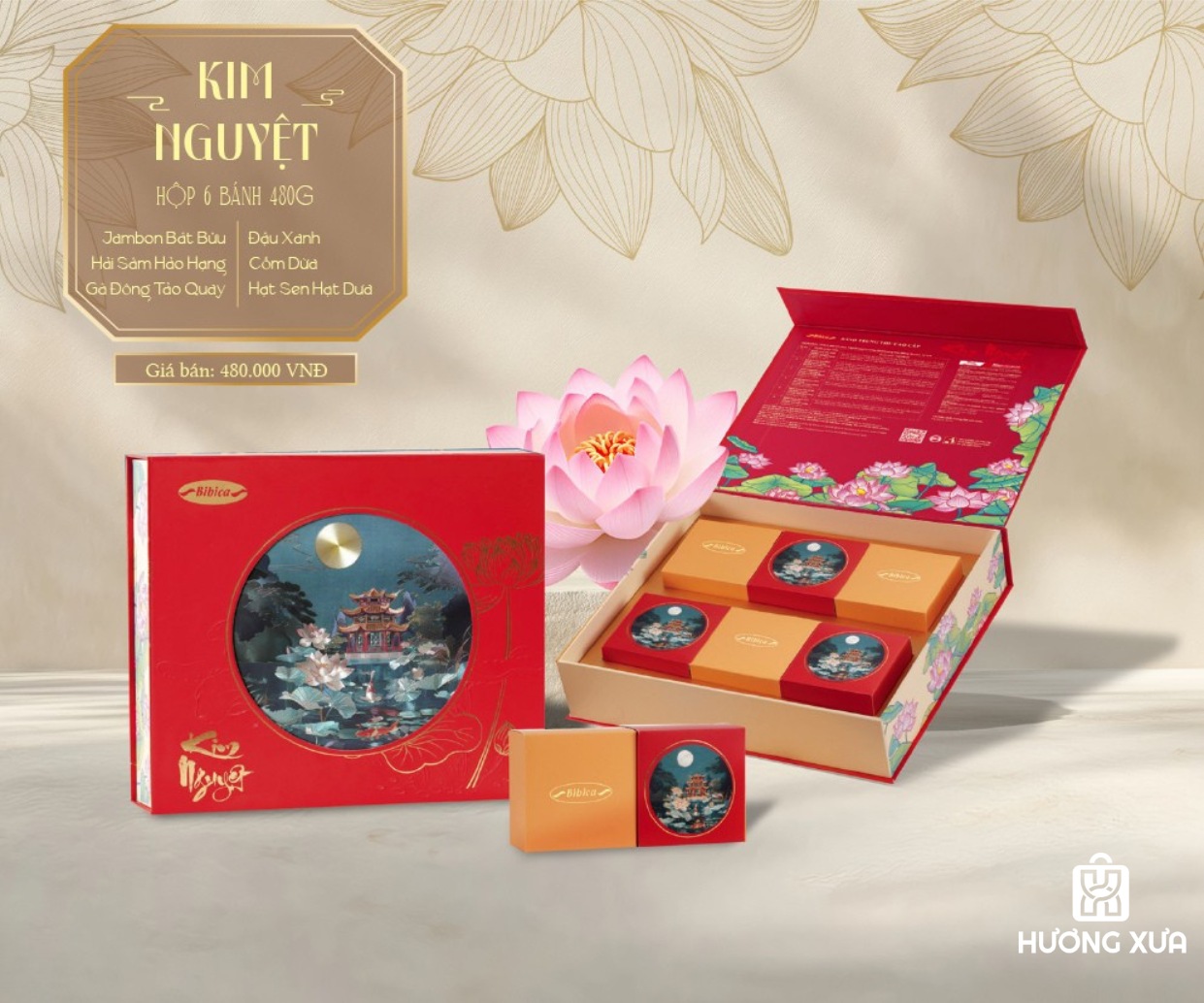 Bánh Trung Thu Bibica 2025 Hộp Kim Nguyệt 