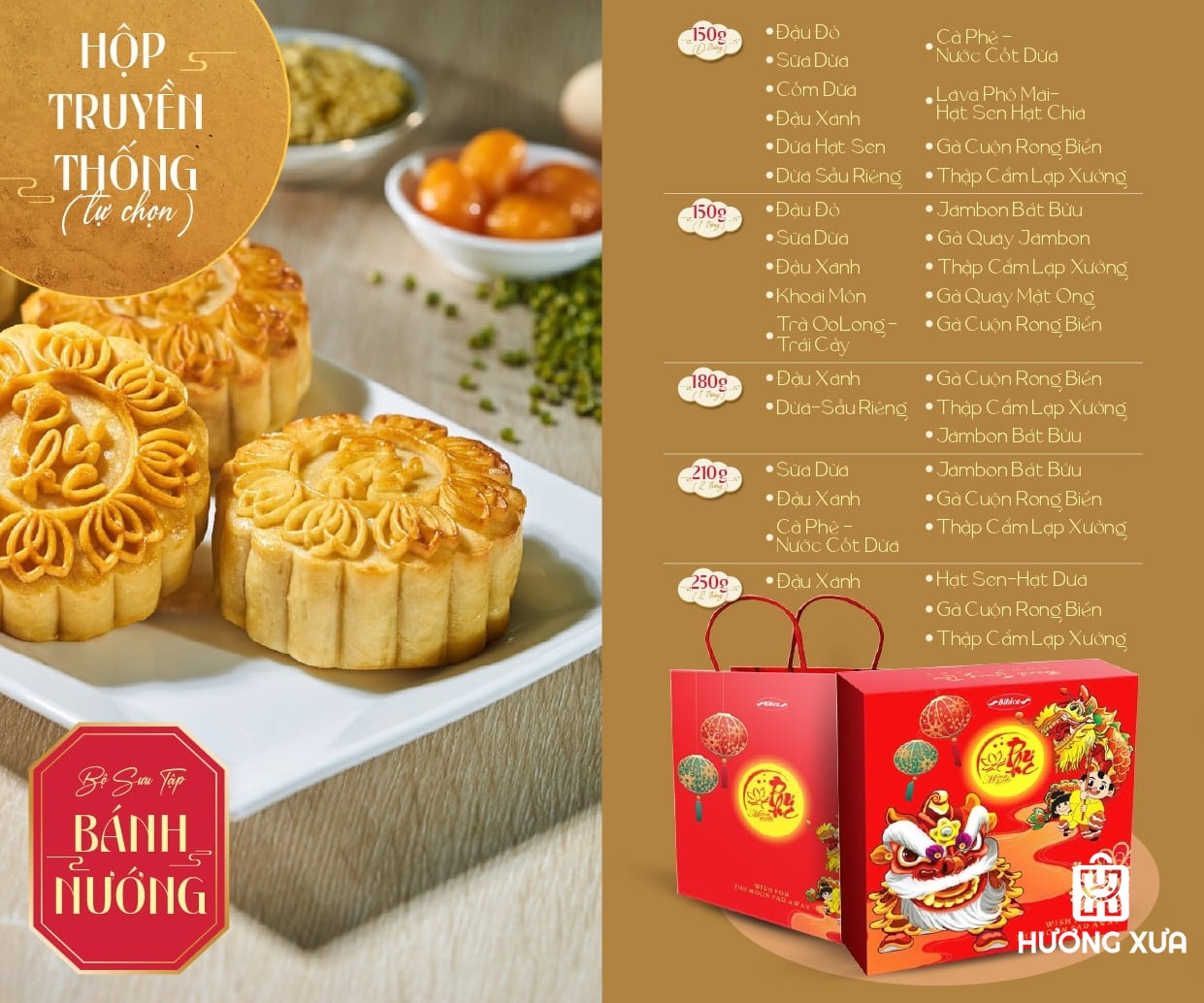 Bánh Trung Thu Bibica với nhiều hương vị bánh truyền thống, đồng thời sáng tạo thêm các vị mới độc đáo, phù hợp khẩu vị hiện đại