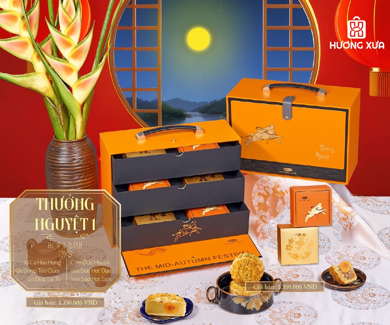 Bánh Trung Thu Bibica 2025 Hộp Thưởng Nguyệt 1