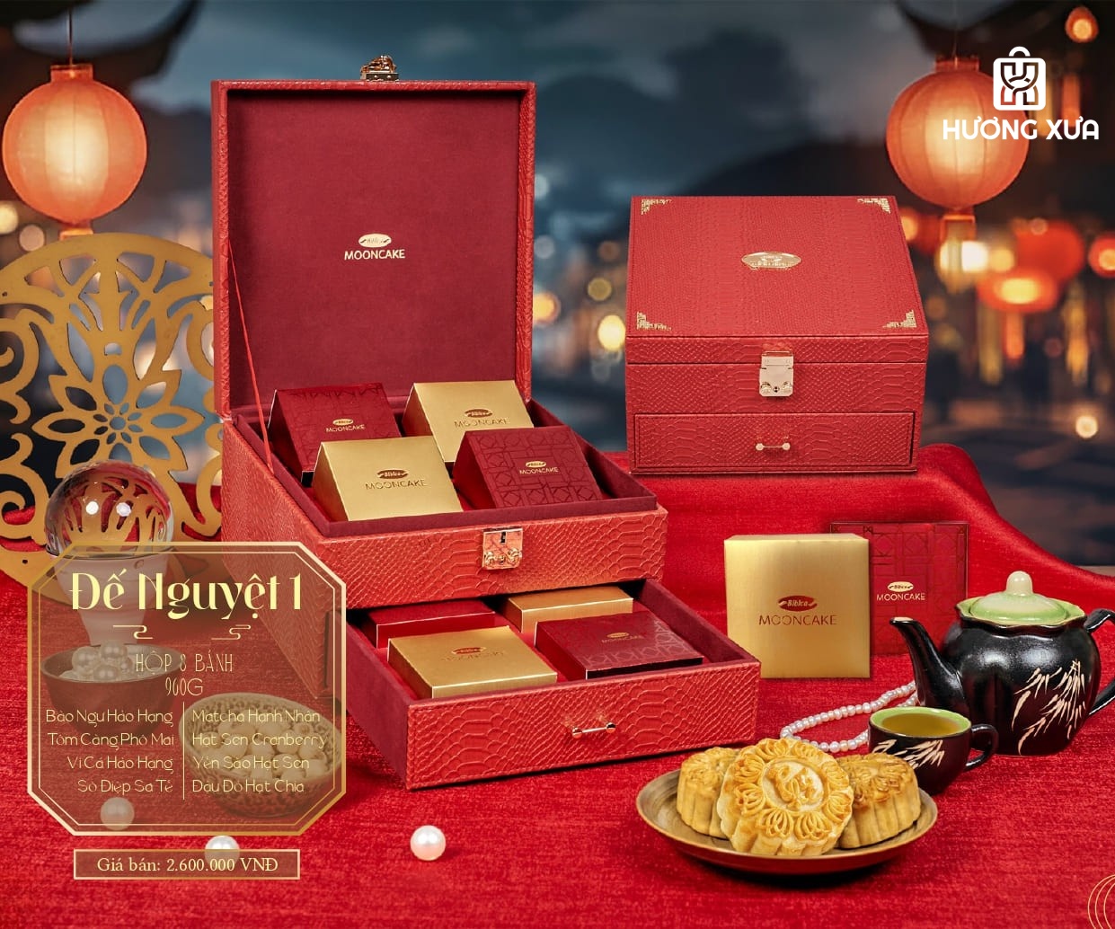 Bánh Trung Thu Bibica 2025 Hộp Đế Nguyệt 1 
