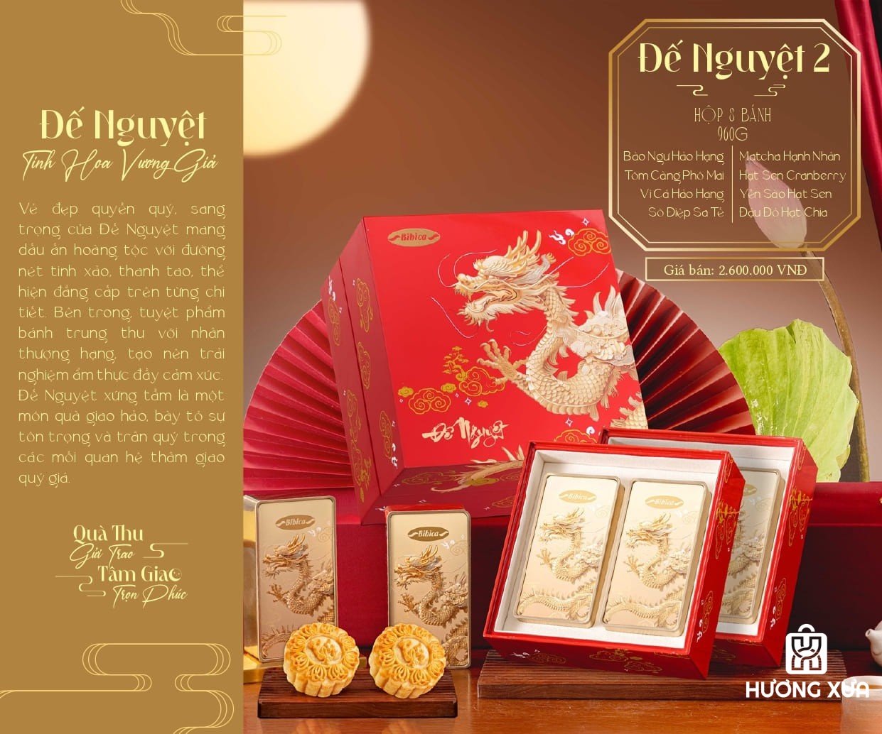 Bánh Trung Thu Bibica 2025 Hộp Đế Nguyệt 2