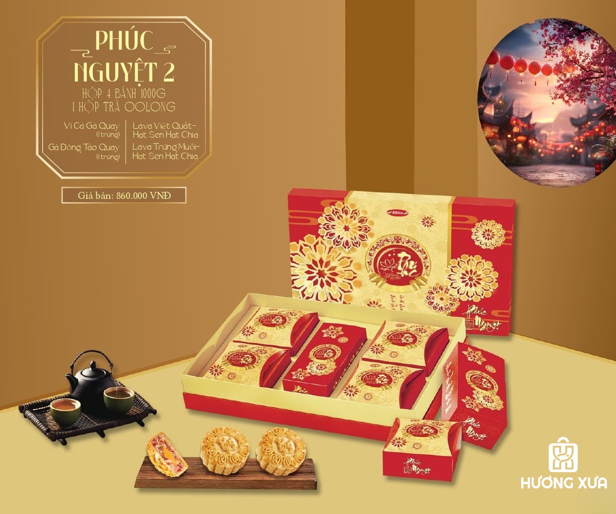 Bánh Trung Thu Bibica 2025 Hộp Phúc Nguyệt 2