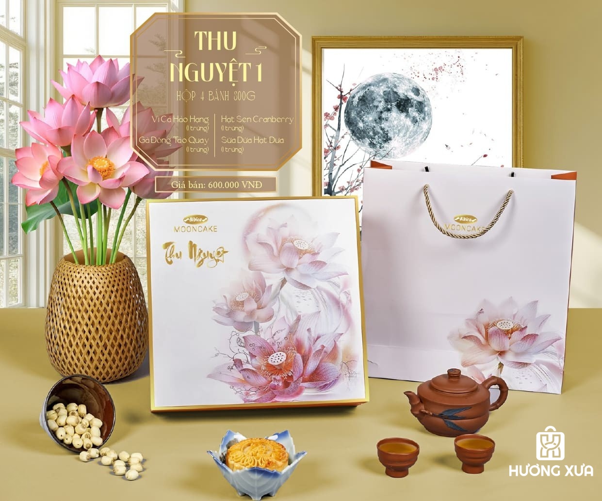 Bánh Trung Thu Bibica 2025 Hộp Thu Nguyệt 1