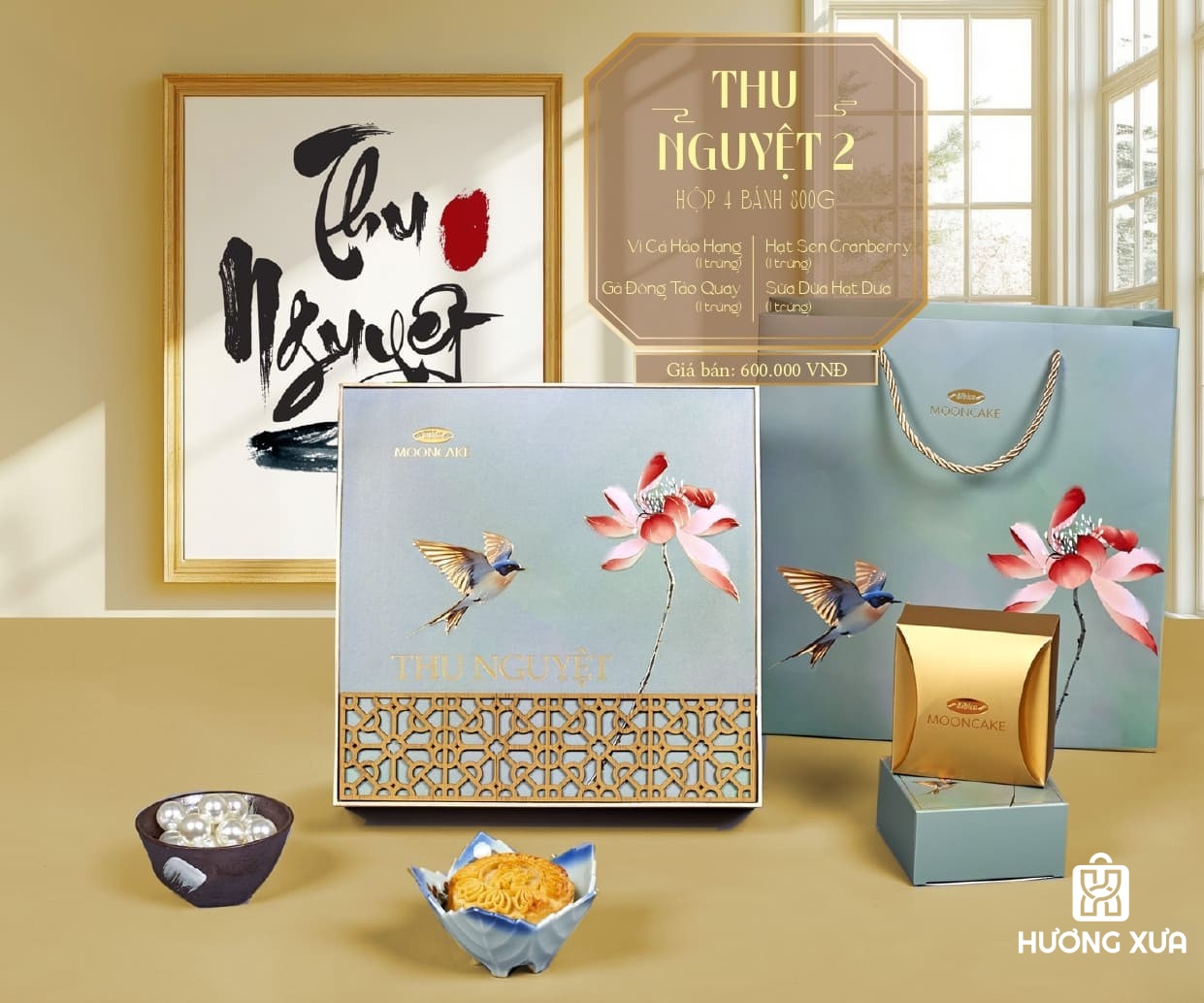 Bánh Trung Thu Bibica 2025 Hộp Thu Nguyệt 2