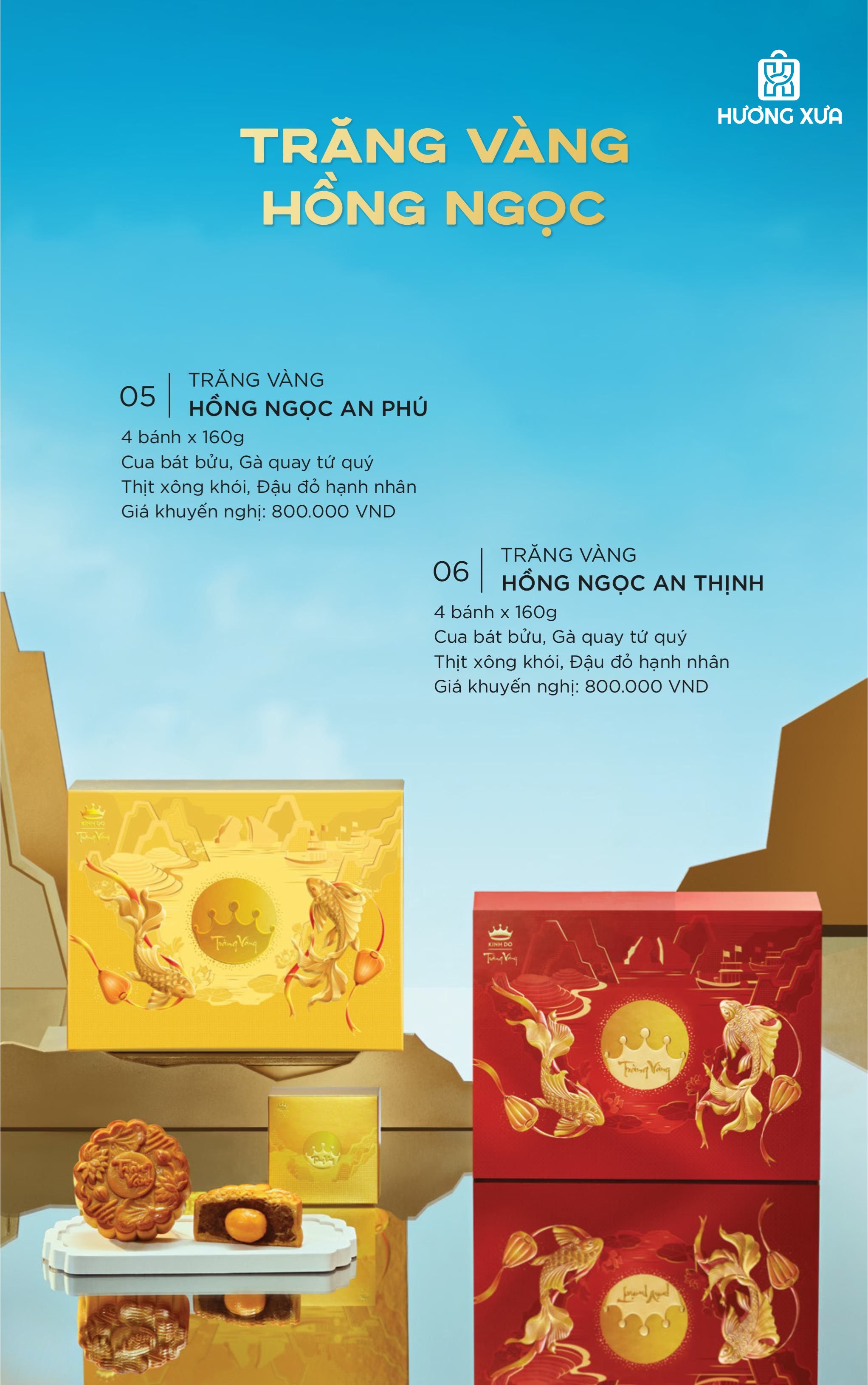 Bánh Trung Thu Kinh Đô Trăng Vàng Hồng Ngọc An Thịnh