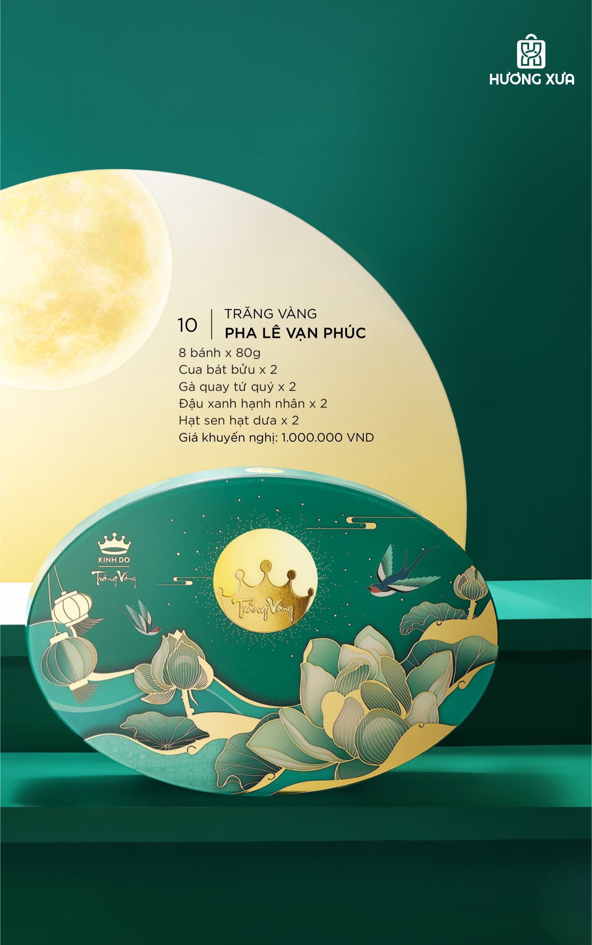 Bánh Trung Thu Kinh Đô Trăng Vàng Pha Lê Vạn Phúc 
