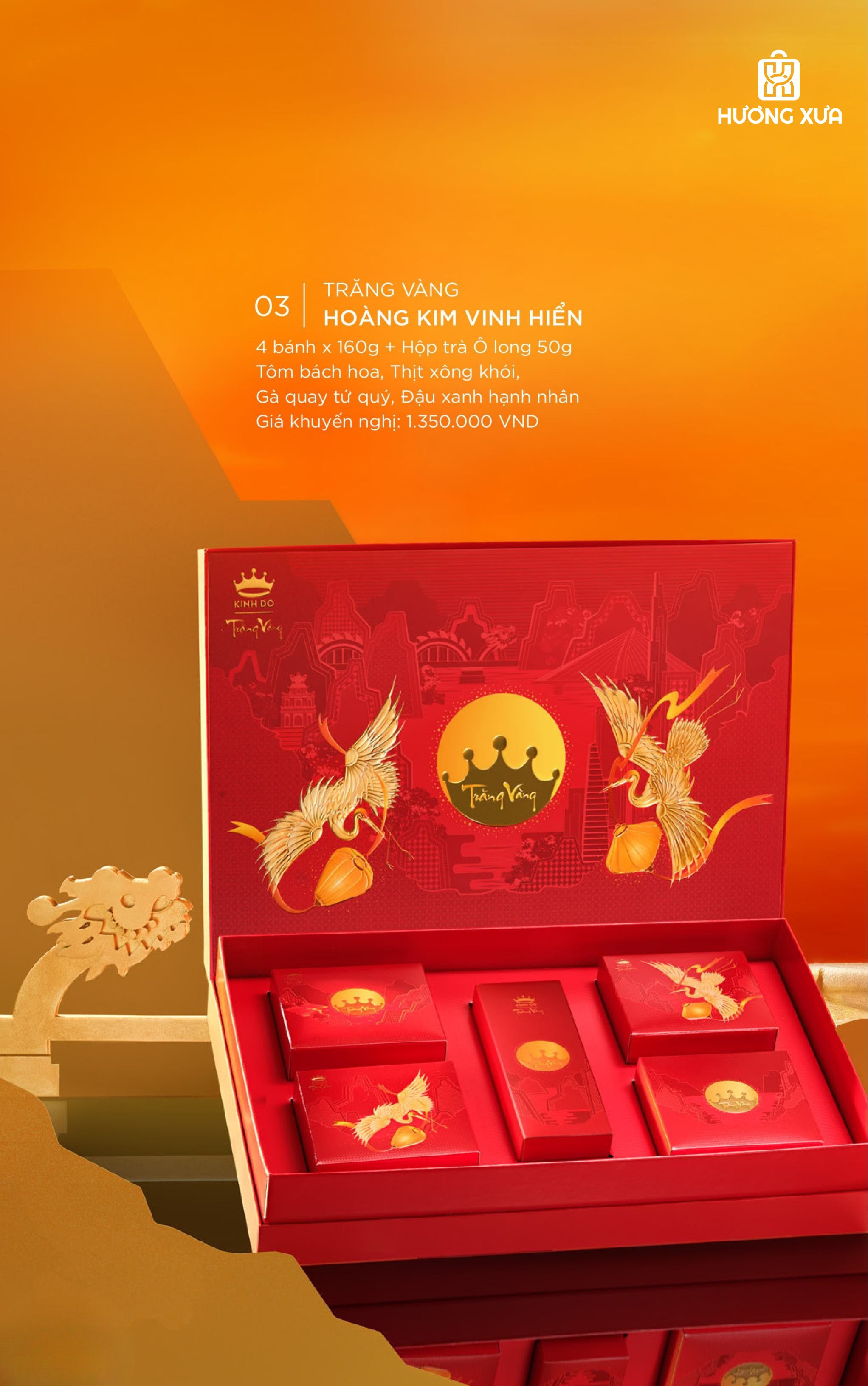 Bánh Trung Thu Kinh Đô Trăng Vàng Hoàng Kim Vinh Hiển