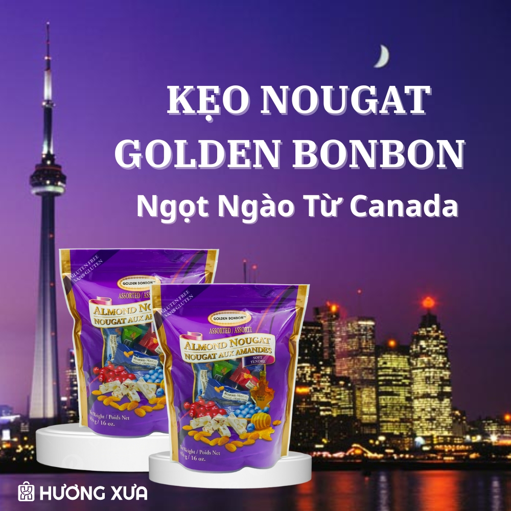 Kẹo Nougat Golden Bonbon – Ngọt Ngào Từ Canada