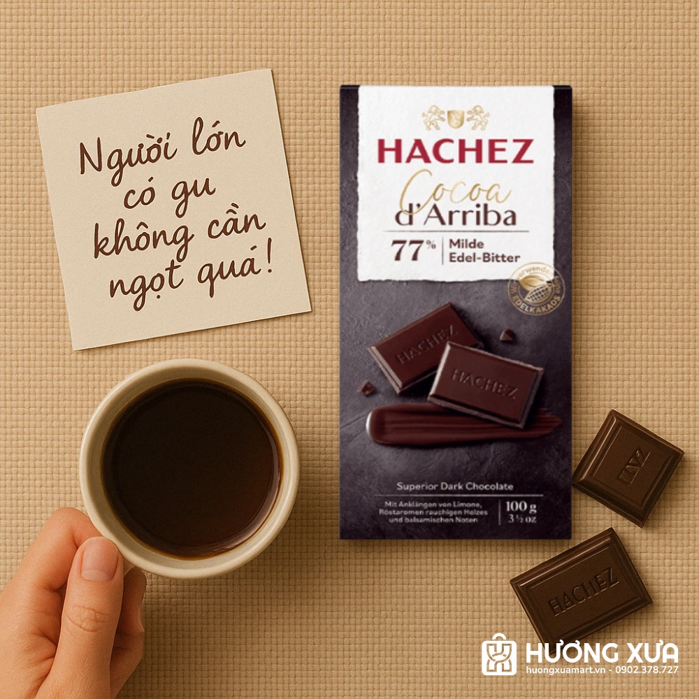 Socola Hachez chinh phục người dùng bằng những dòng socola đậm vị cacao nguyên chất 