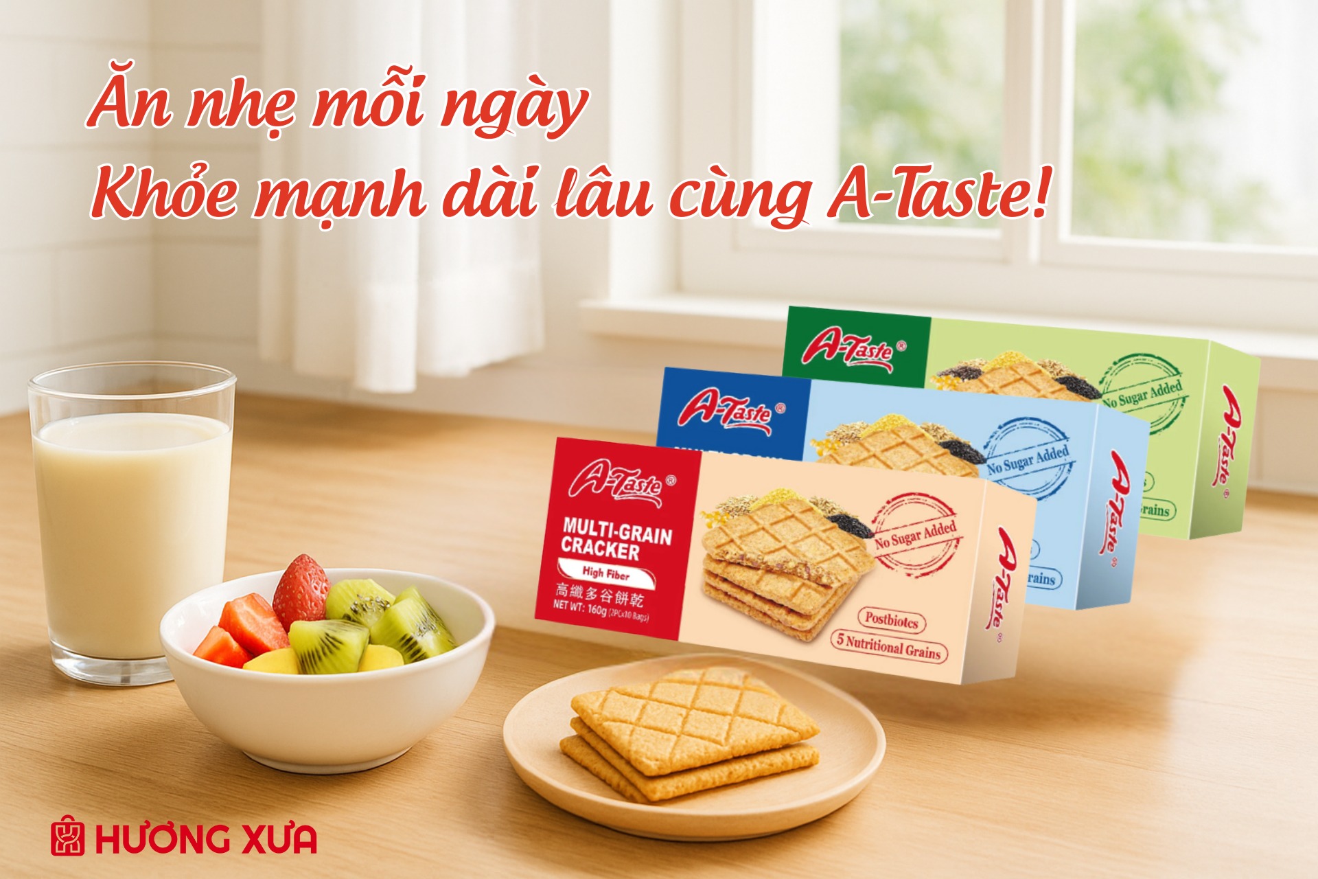 Bánh ngũ cốc A-Taste – Món snack lành mạnh cho người bận rộn