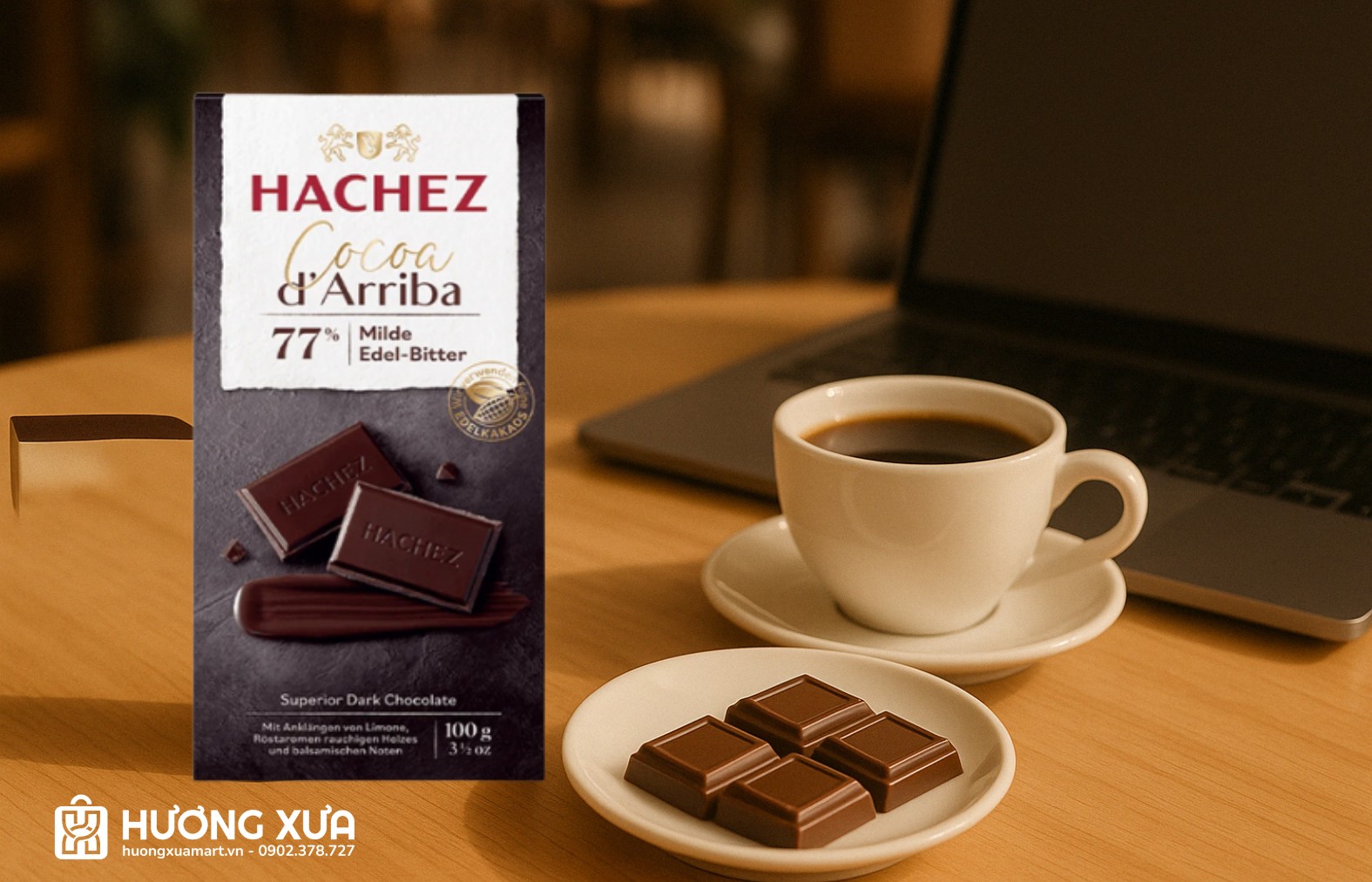 Socola Hachez 77% – Gu nguyên bản cho người yêu vị đậm