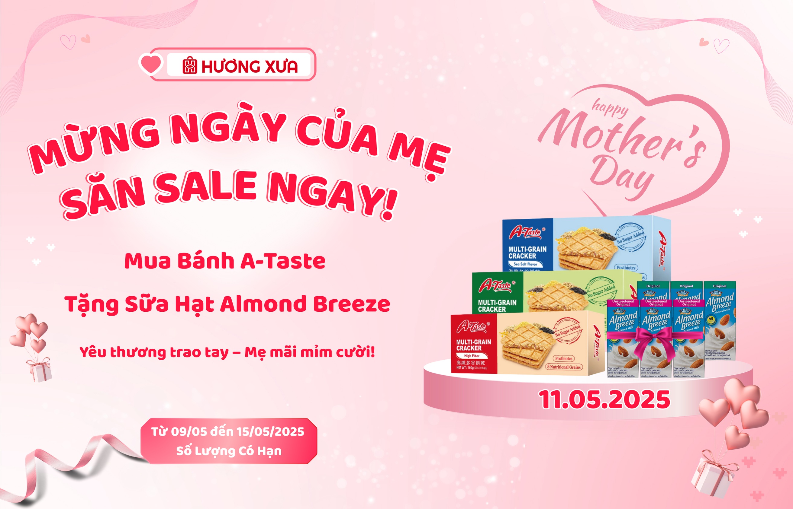 Mừng Ngày Của Mẹ 11/05: Mua Quà Ý Nghĩa, Nhận Yêu Thương Cùng Bánh A-Taste