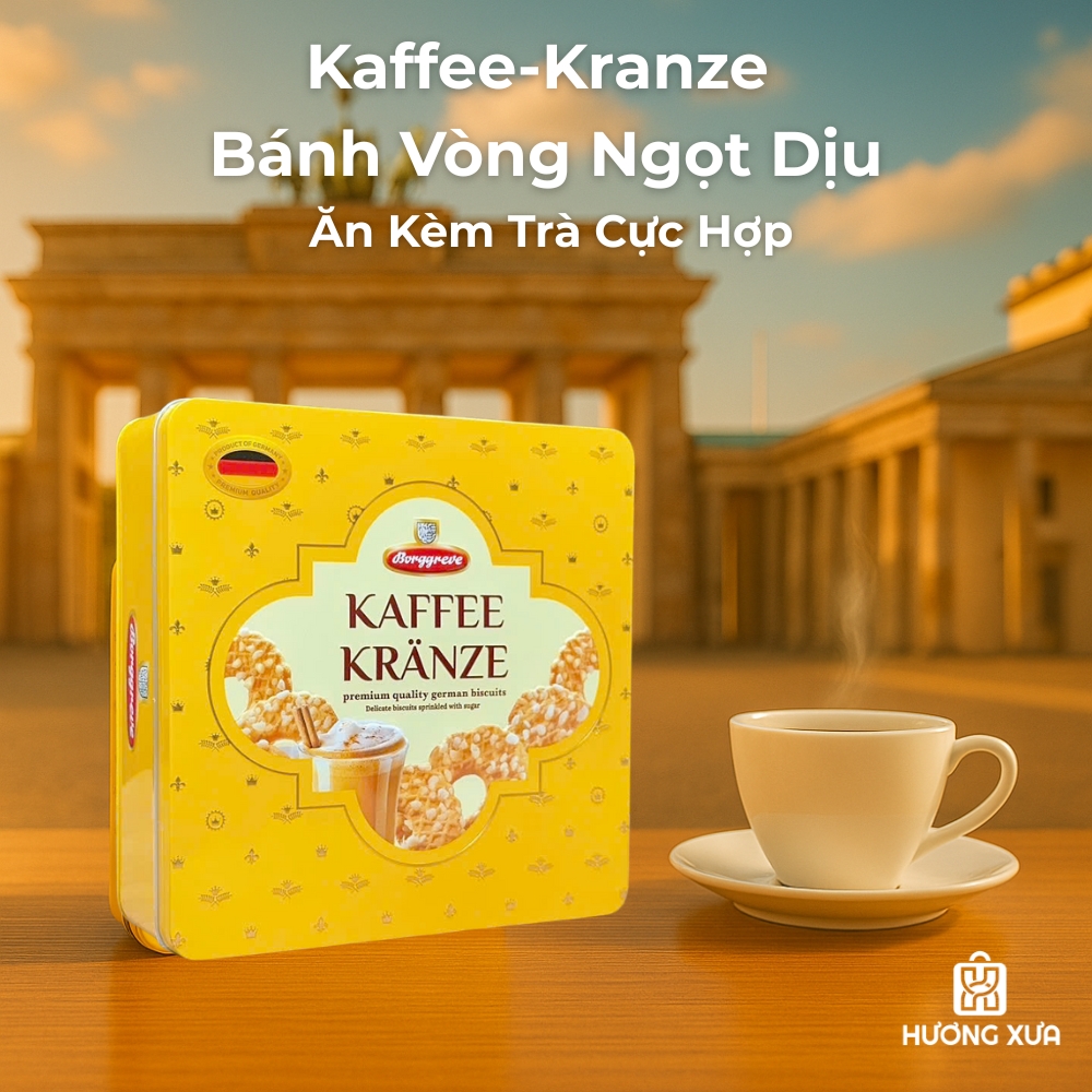 Bánh Quy Vòng Rắc Đường Mịn Borggreve Kaffee-Kranze 500g – Cho Tín Đồ Hảo Ngọt