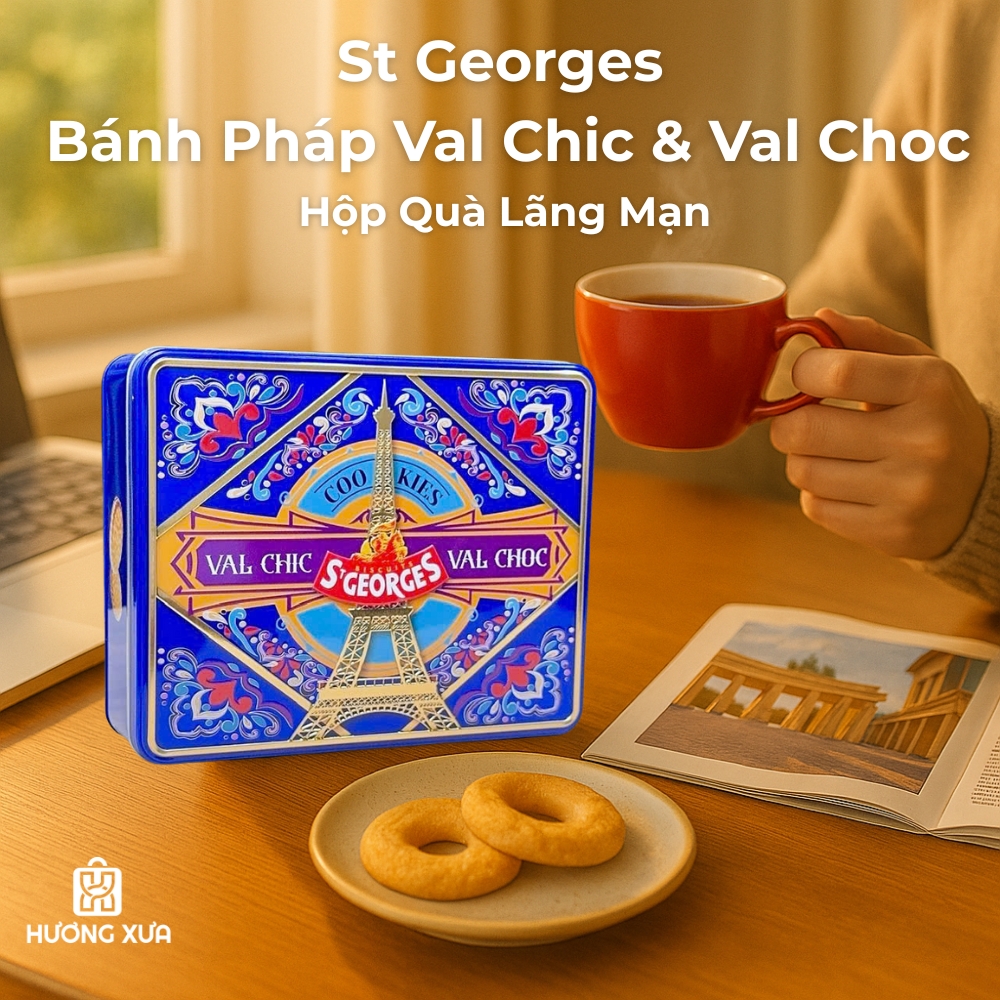 Bánh Quy St Georges Val Chic và Val Choc HTCN 600g – Hương Vị Lãng Mạn Từ Pháp