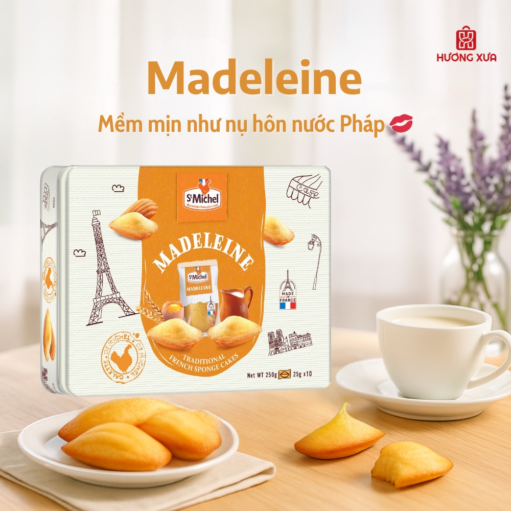 Bánh Cake St Michel Madeleine 250g – Mềm mịn như nụ hôn nước Pháp