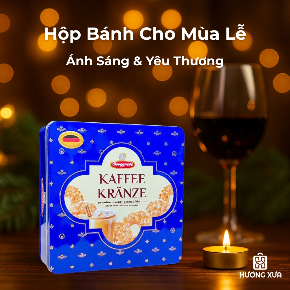 Bánh Borggreve với hộp thiếc sang trọng – món quà tinh tế