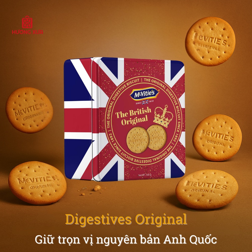 McVitie’s Digestives Original 500g – Biểu tượng bánh quy Anh Quốc