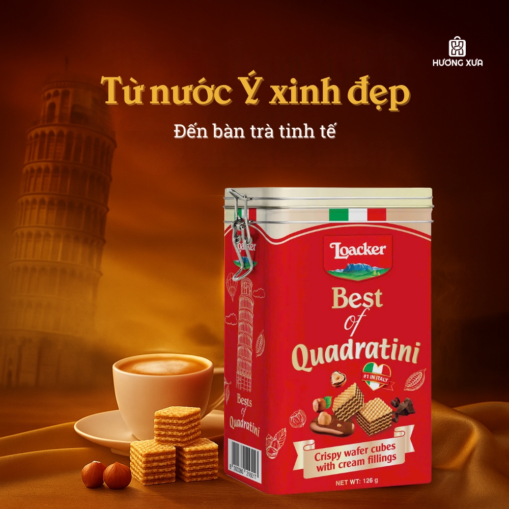 Loacker Best of Quadratini 126g – Tinh Hoa Hai Hương Vị Kinh Điển
