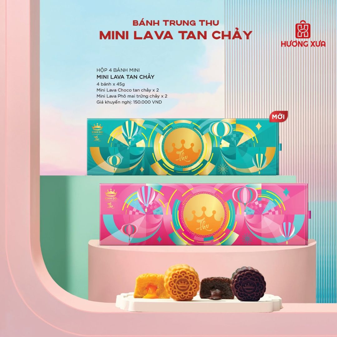 Hộp bánh Trung Thu Mini Lava tan chảy Kinh Đô 2026