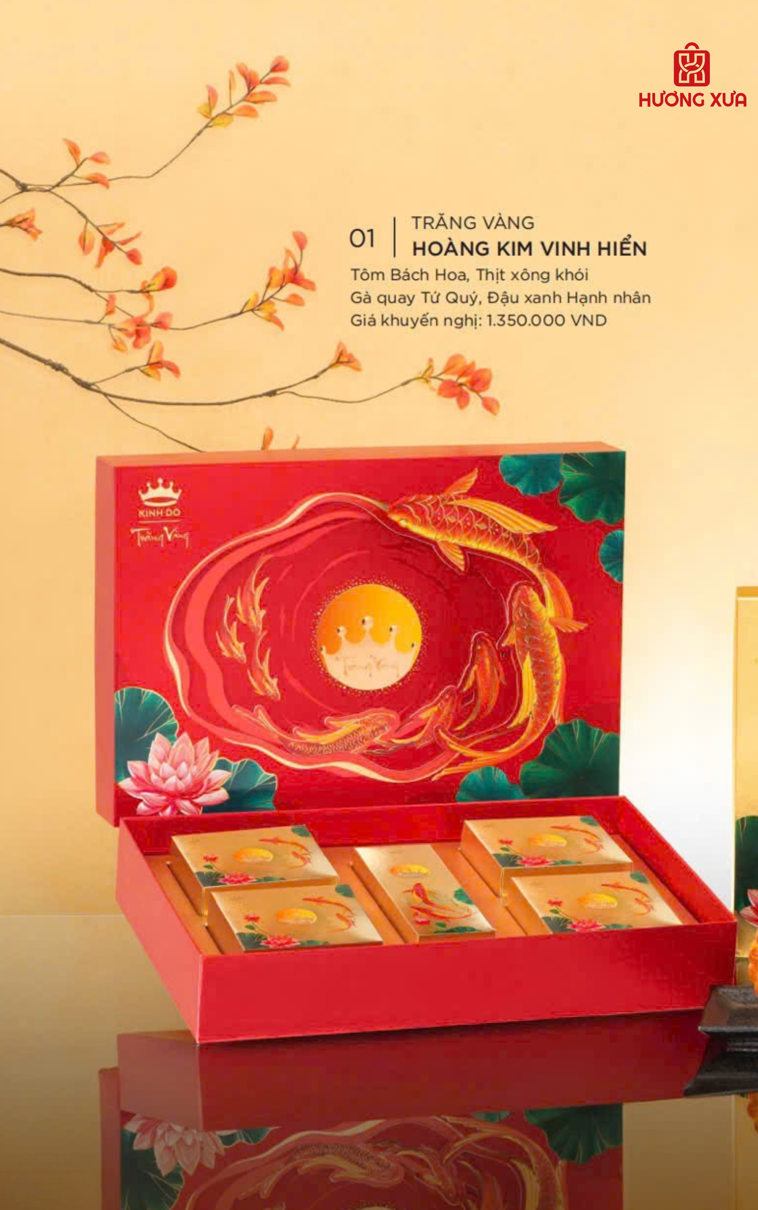 Bánh Trung Thu Kinh Đô Trăng Vàng Hoàng Kim Vinh Hiển