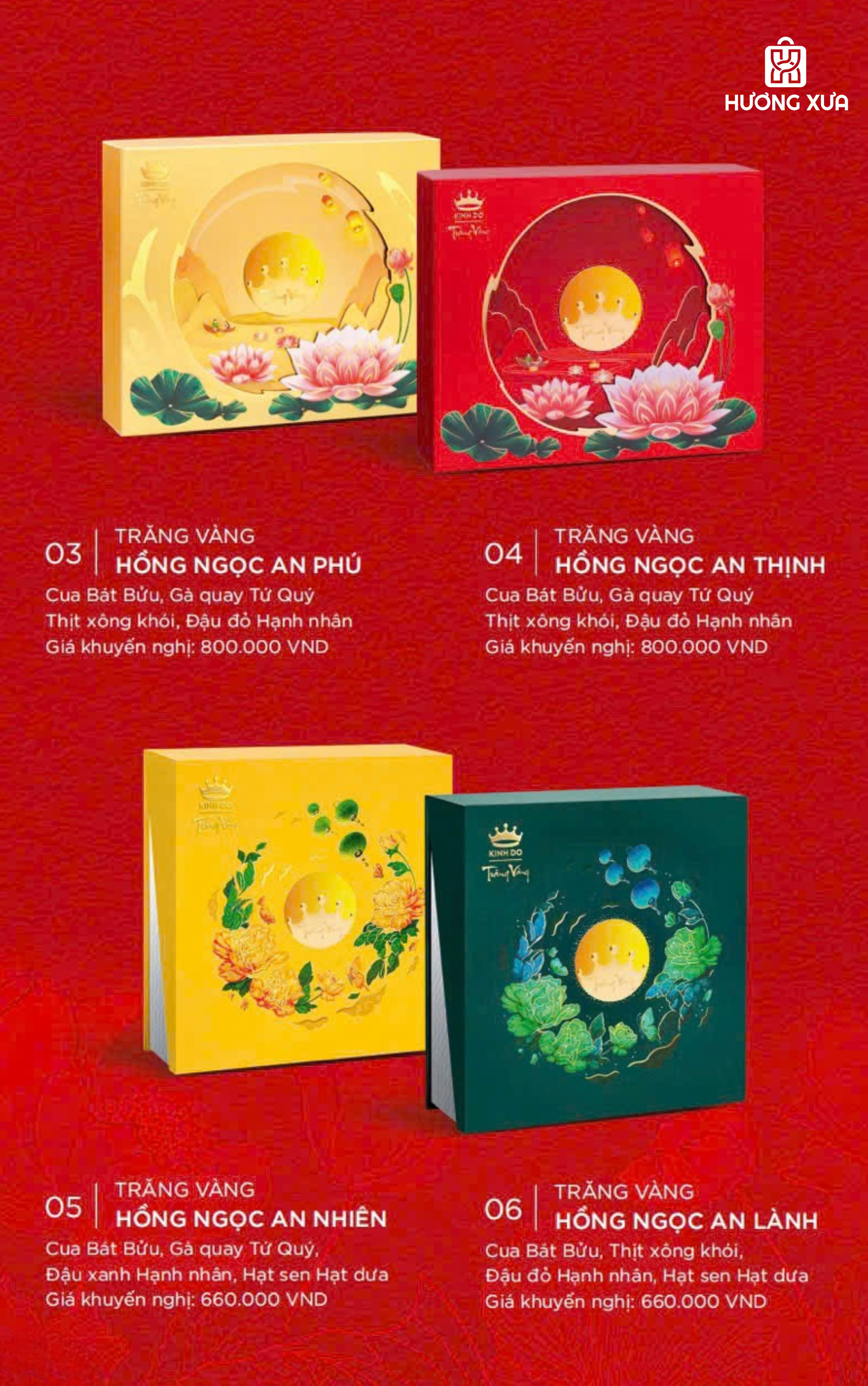 Bánh trung thu Kinh Đô Trăng Vàng Hồng Ngọc An Lành