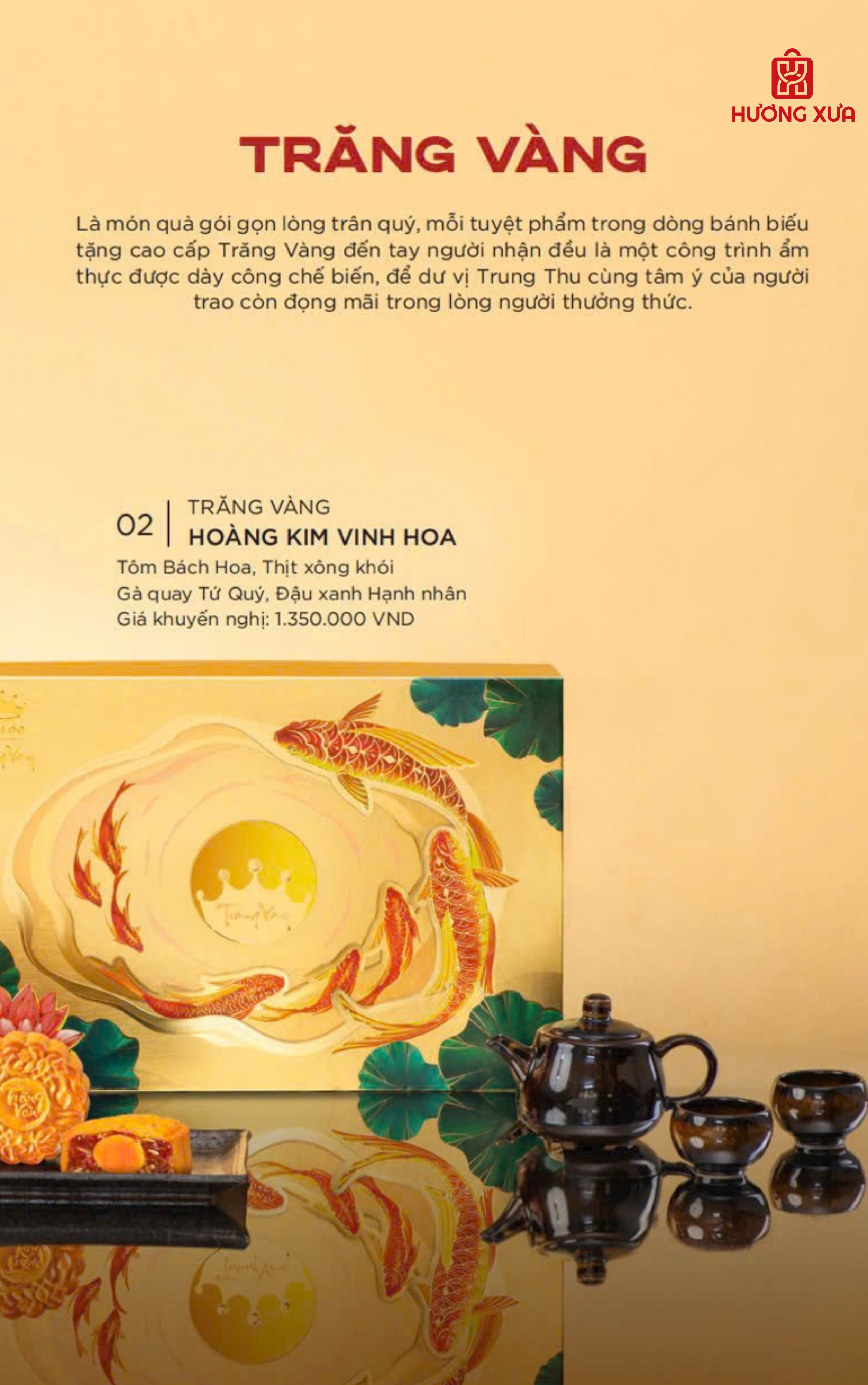 Bánh trung thu Kinh Đô Trăng Vàng Hoàng Kim Vinh Hoa