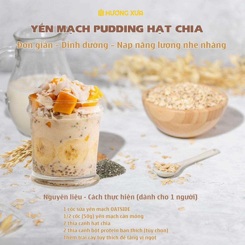 Lốc 3 Hộp Sữa Yến Mạch Vị Nguyên Bản Oatside 200ml