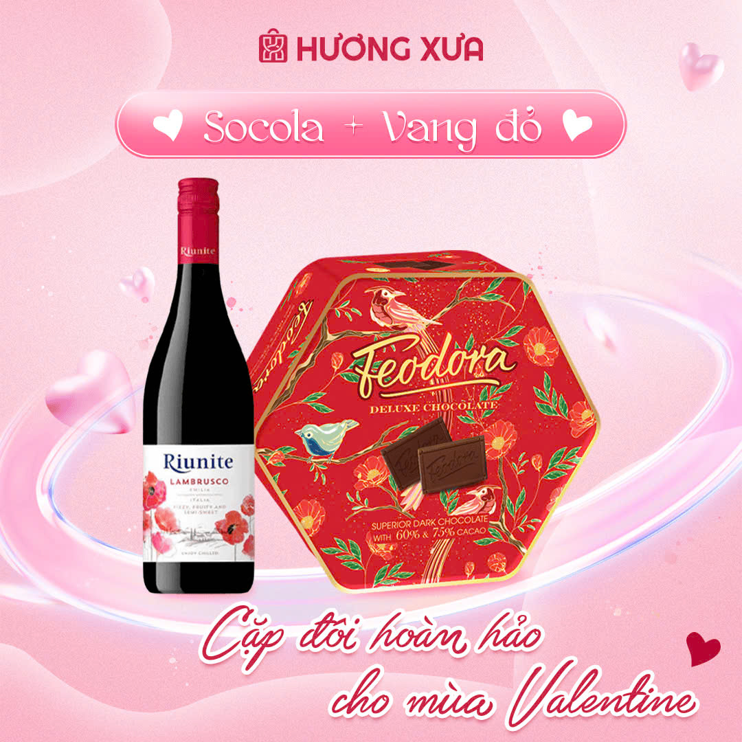 Socola đen + Rượu vang đỏ (Cabernet Sauvignon, Merlot, Shiraz)