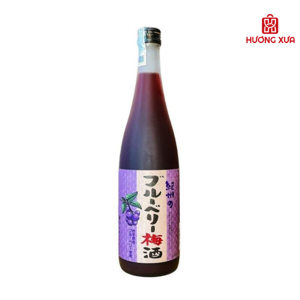 Rượu mơ Nhật Bản Nakano Blueberry vị việt quất 720ml 12%