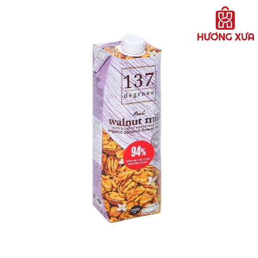 Sữa hạt óc chó nguyên chất 137 Degrees hộp 1 lít